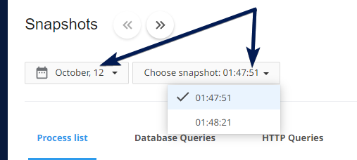 Choose Snapshot timeframe